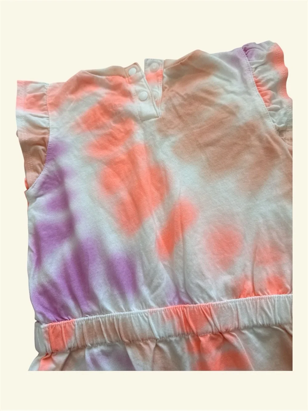 Converse Tie-Dye Baby Romper - Coral & Lavender Accents